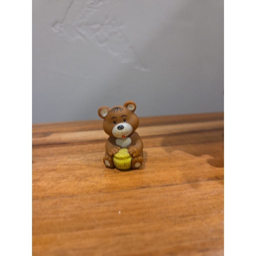Vintage Pencil Topper 1980 R. Dakin & Co. Brown Teddy Bear w/Honey Pot Hong Kong